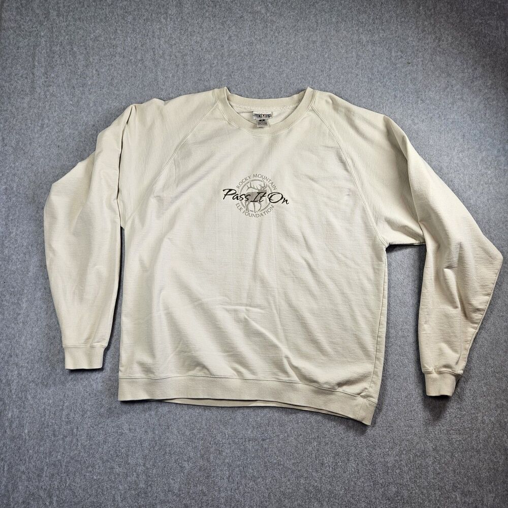 Vintage Rocky Mountain Elk Foundation Crewneck Sweatshirt Medium Time Out Tag